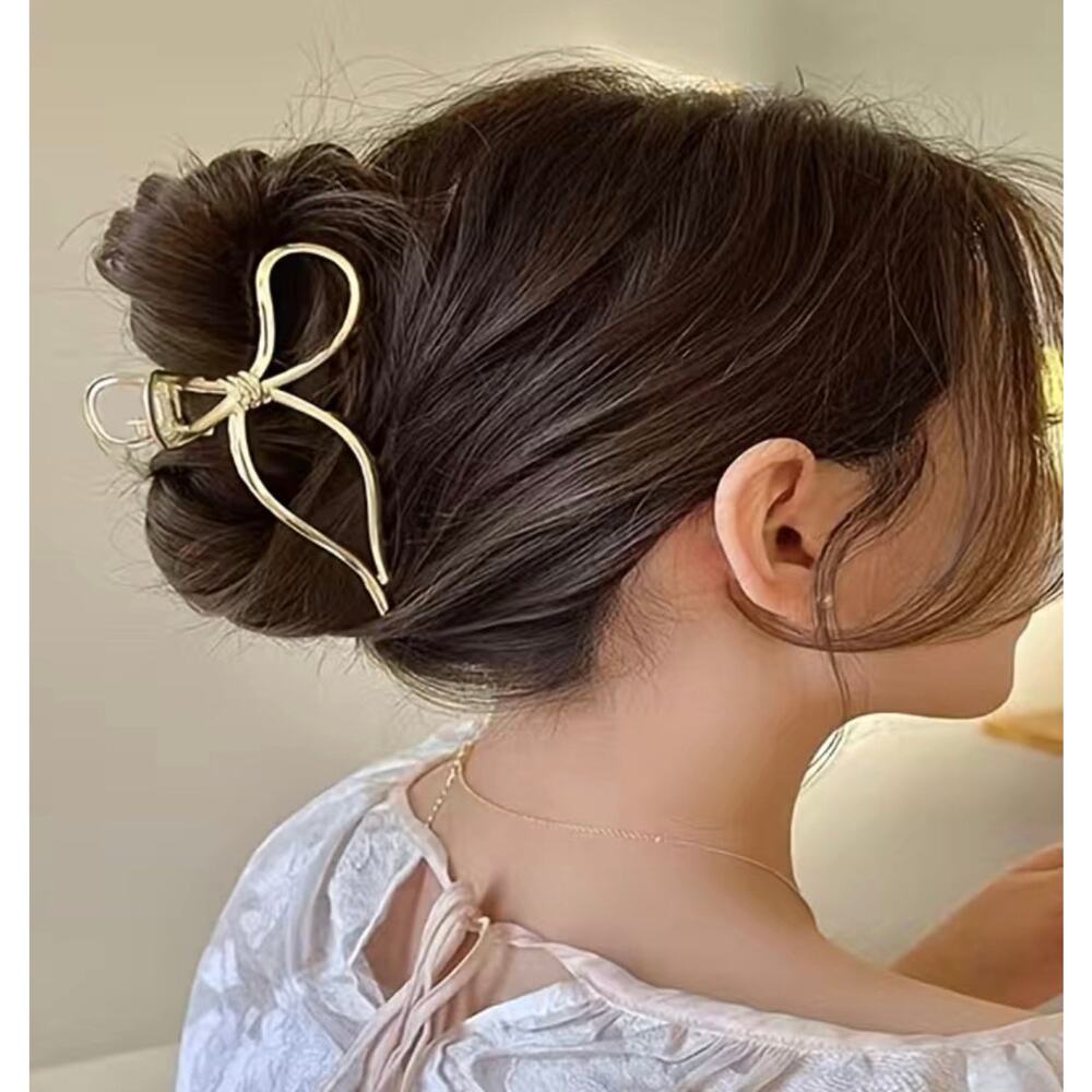 Gold Bow Hair Clip